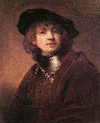 REMBRANDT Harmenszoon van Rijn Self Portrait as a Young Man  dh USA oil painting reproduction